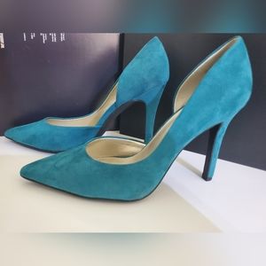 Teal Suede A.N.A. Heels